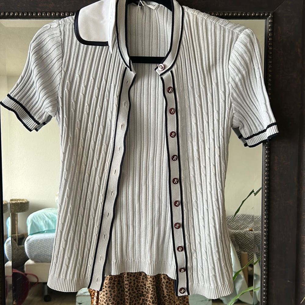 Gaddiel cable knit, short sleeve top